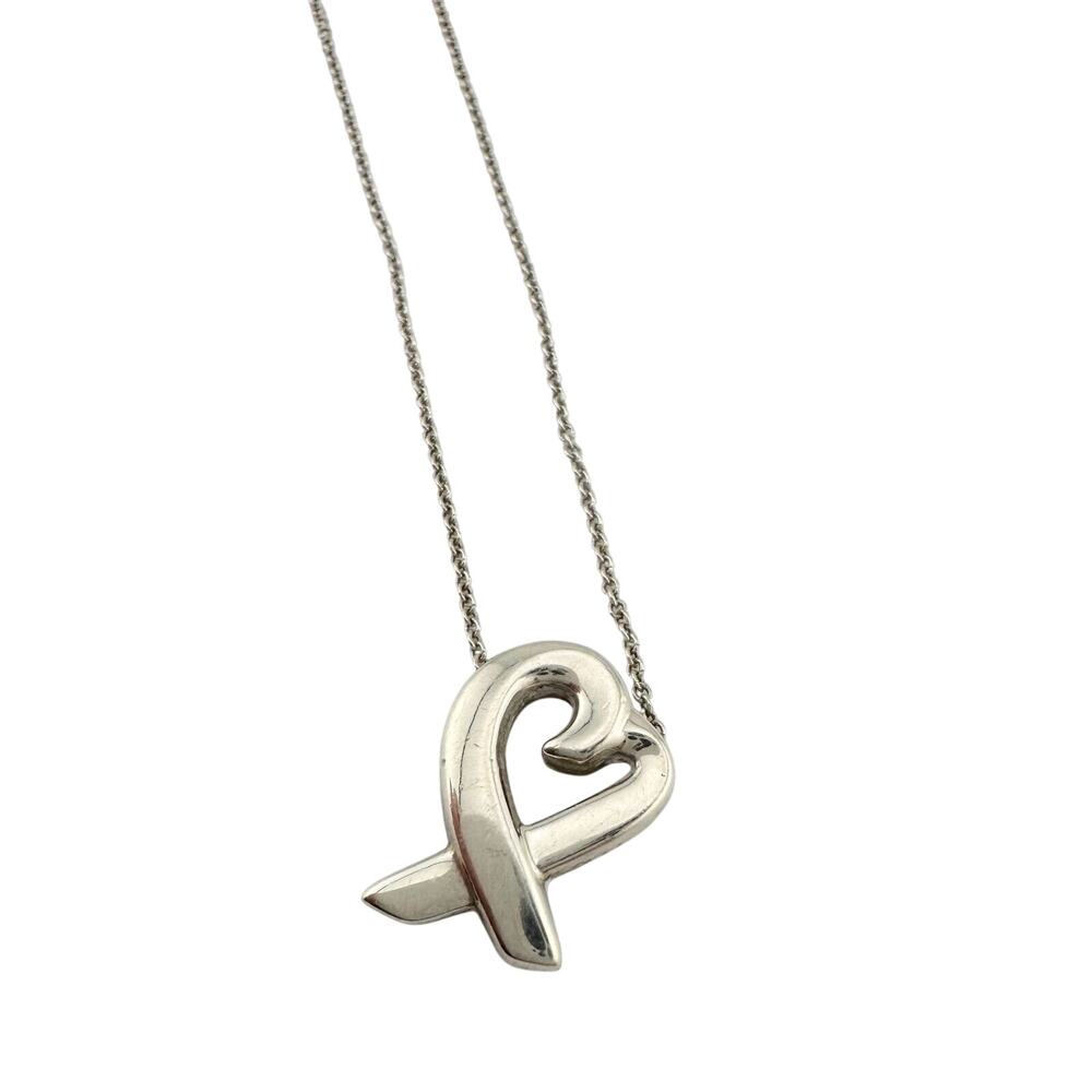 Tiffany & Co Paloma Picasso Small Loving Heart Pendant Necklace 16" Chain - Picture 6 of 10
